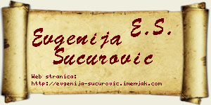 Evgenija Šućurović vizit kartica